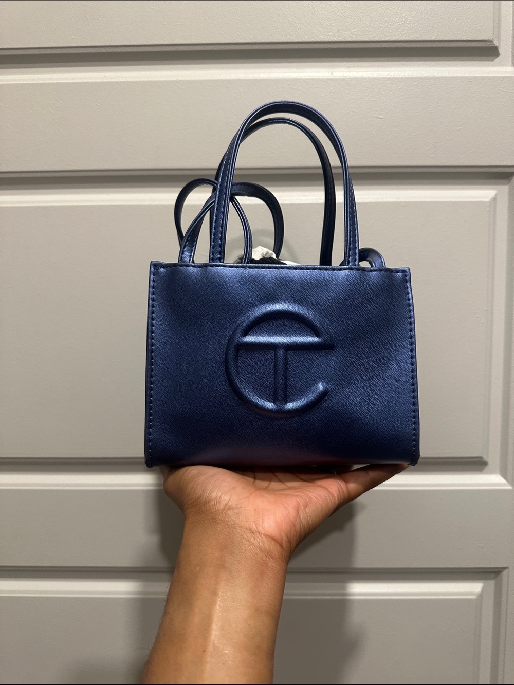 Telfar Mini Shopping Bag - Navy Blue